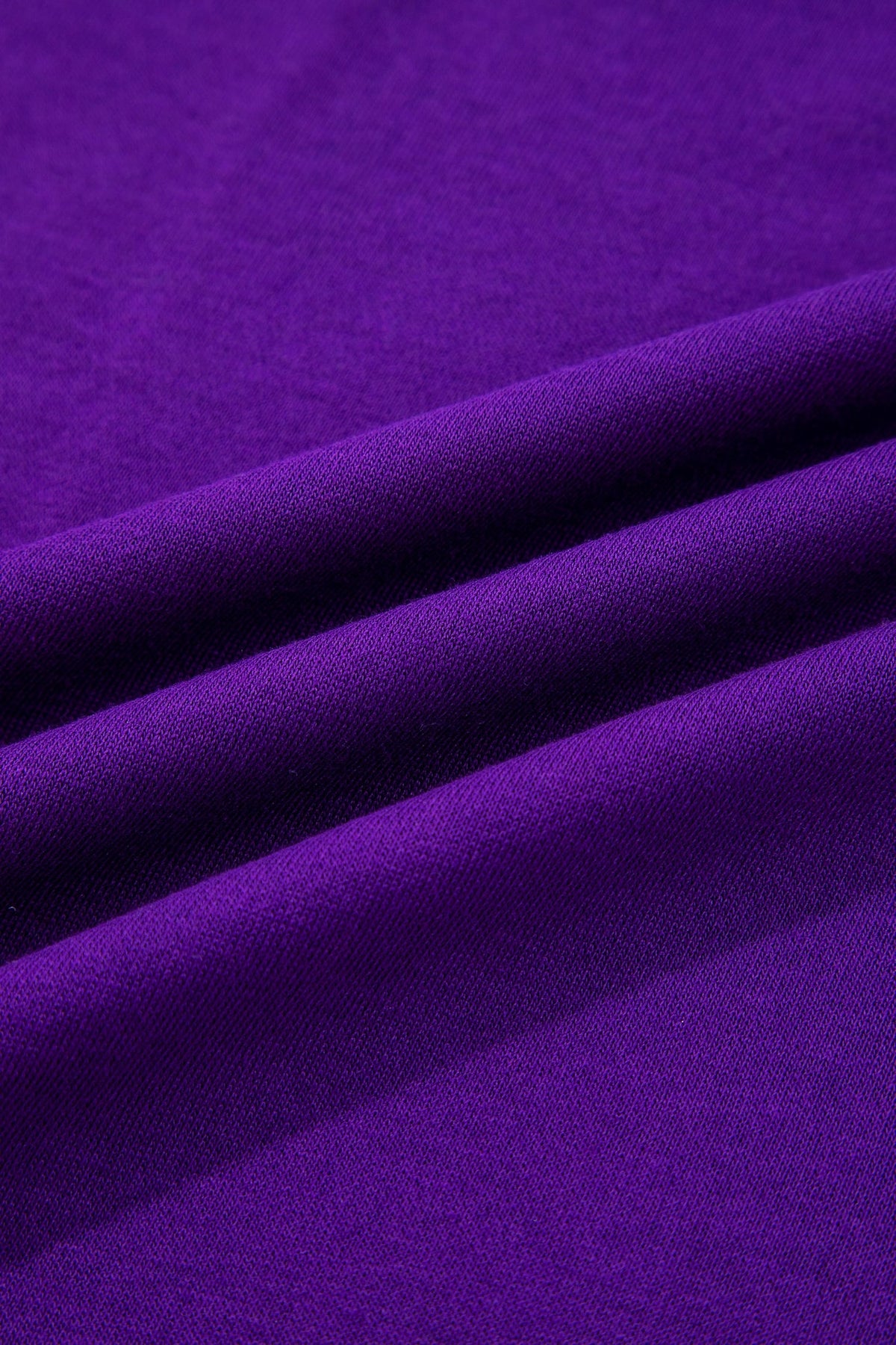 Tillandsia Purple Varsity Contrast Banded Sleeve Shift Sweatshirt Dress
