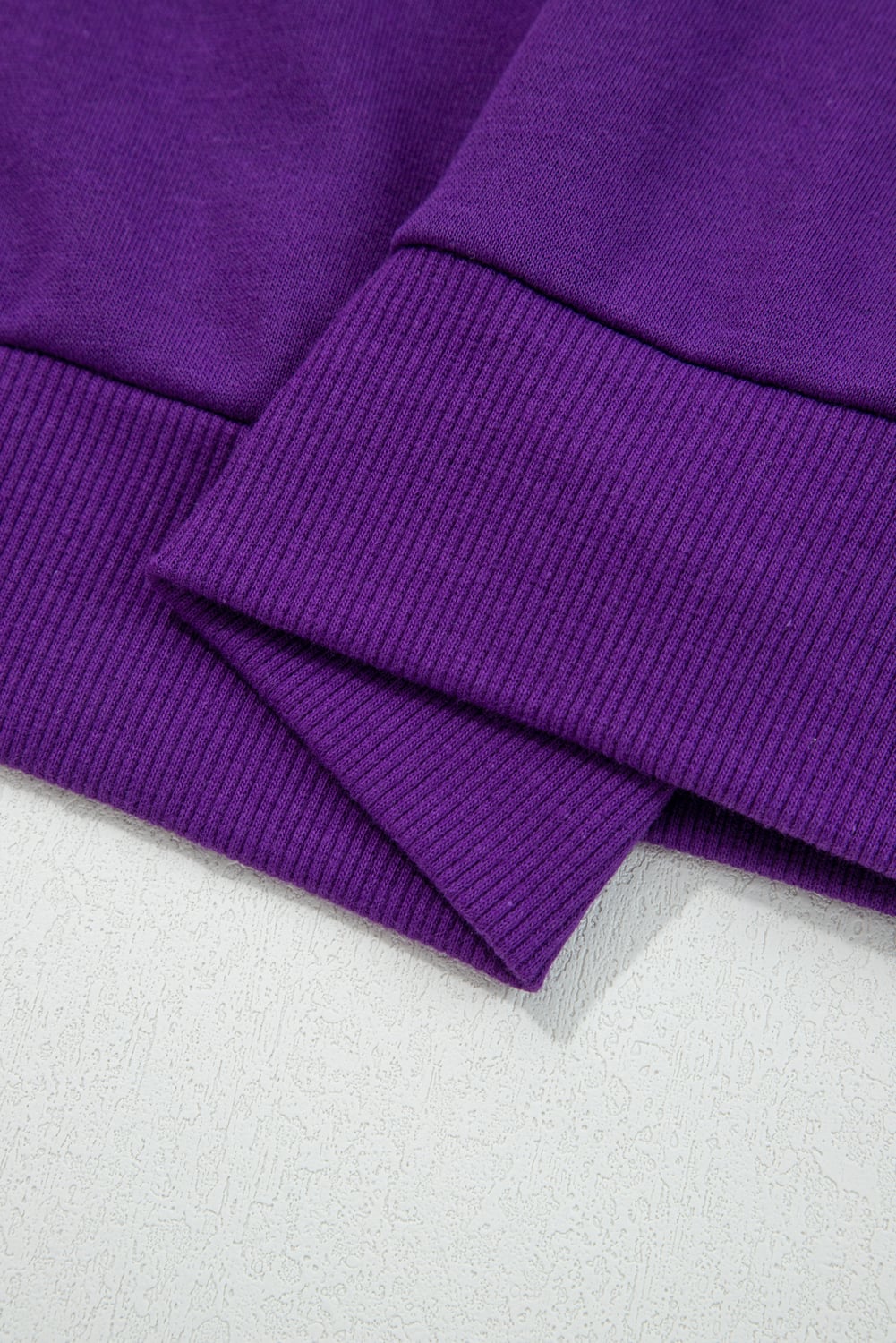 Tillandsia Purple Varsity Stripe Detail Drop Shoulder Pullover Mini Skort Set
