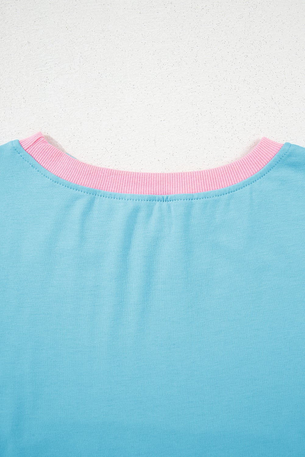 Turquoise Colorblock Edge Drop Shoulder T Shirt and Skort 2Pcs Set