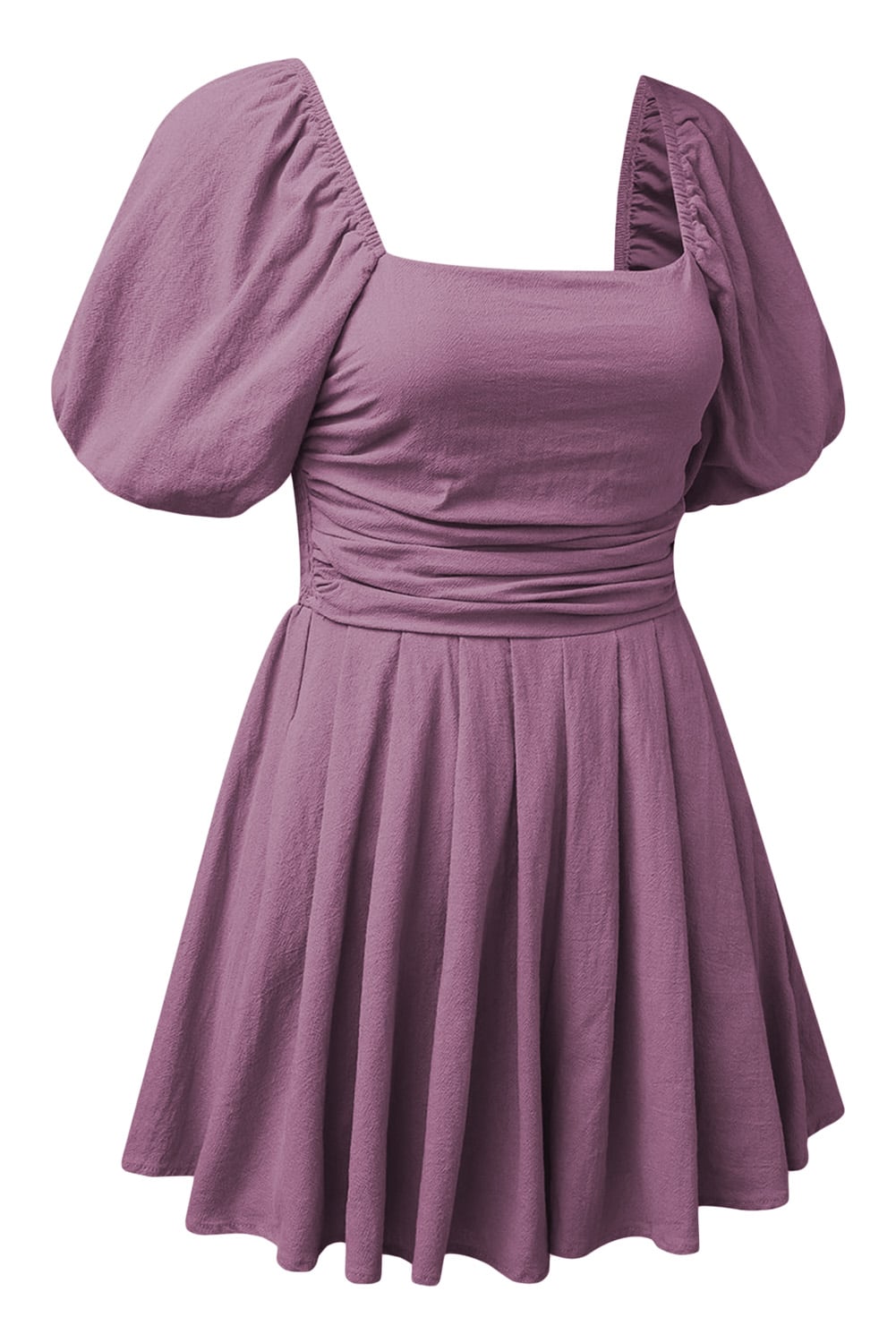 Valerian Square Neck Ruched Puff Sleeve Romper