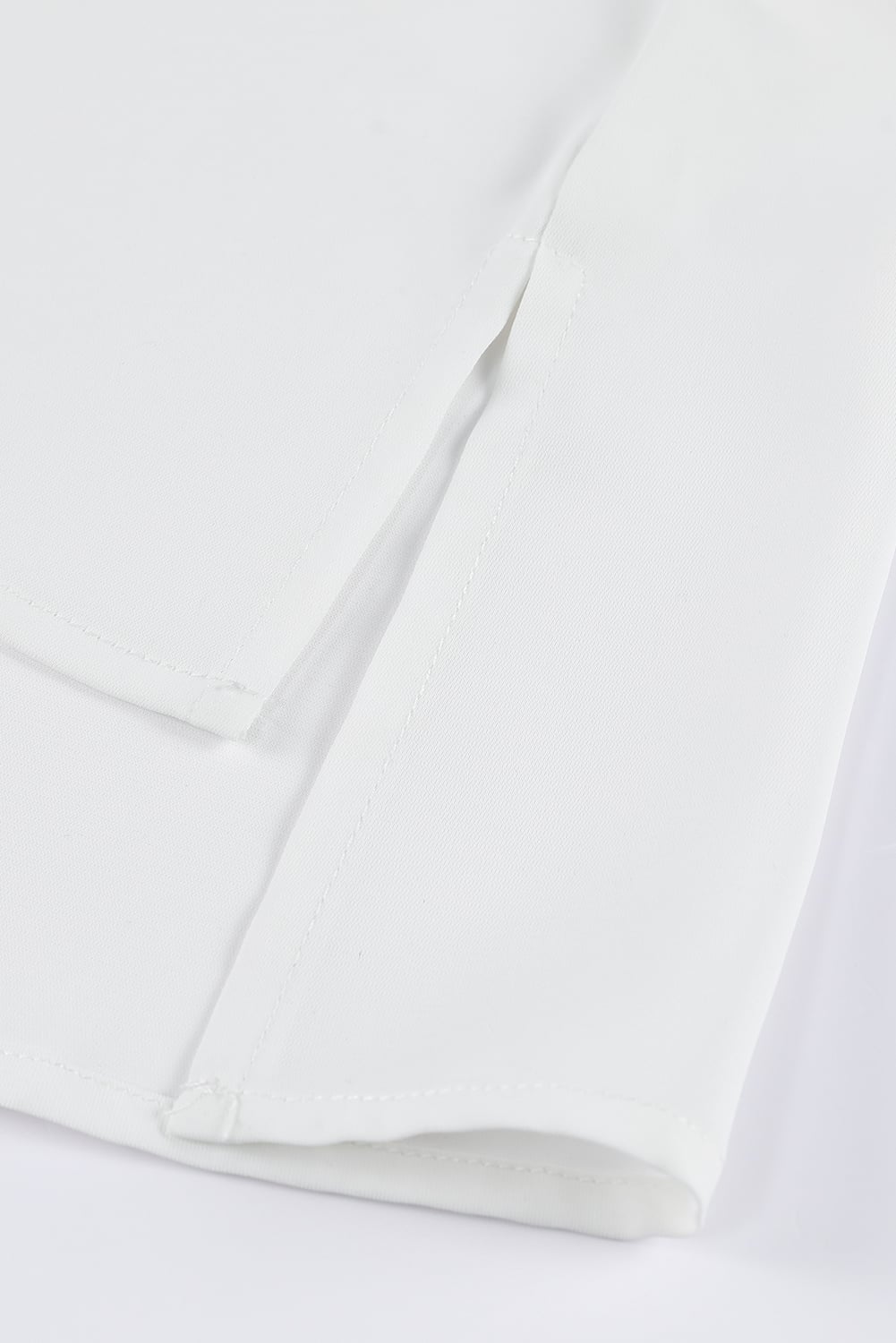 White 3/4 Puff Sleeve Oversize Shirt