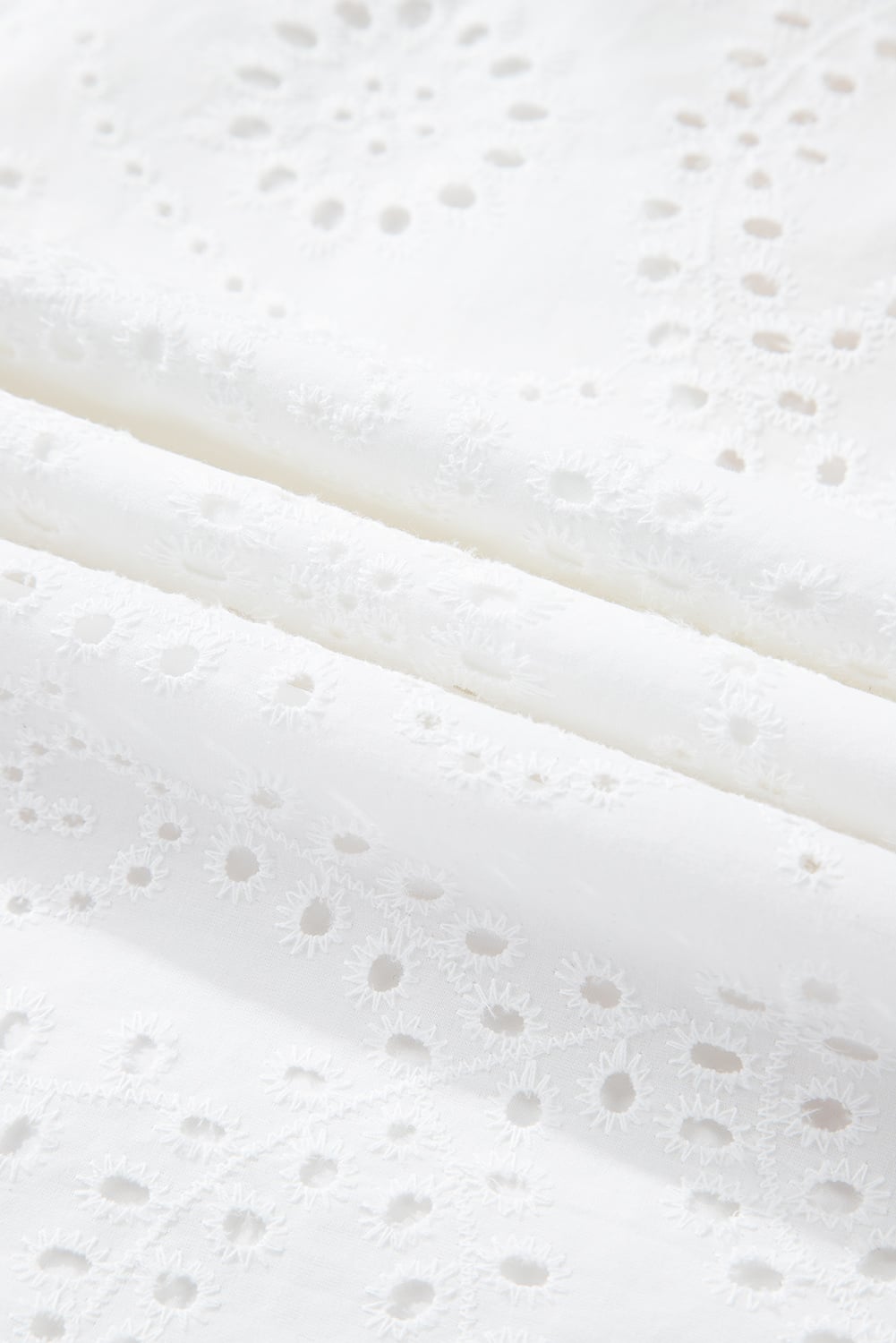 White Broderie Anglaise Ruffle Short Sleeve Blouse