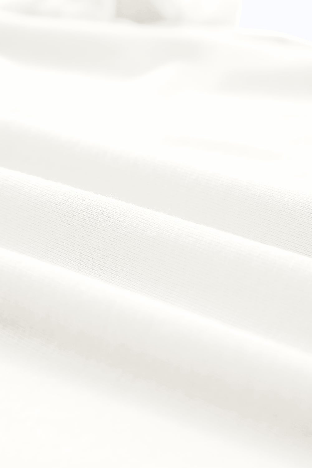 White Casual Plain Crew Neck Tee