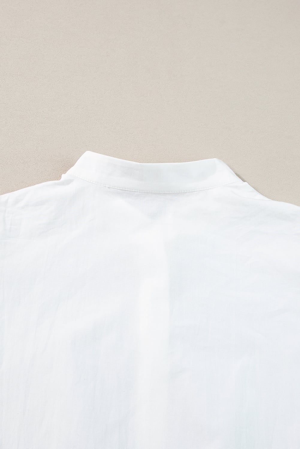 White Colorblock Rickrack Trim Short Sleeve Drawstring Waist Long Dress