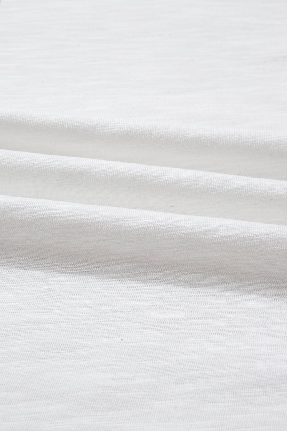 White Contrast Block Mixed Textured Knit Patchwork Casual Top