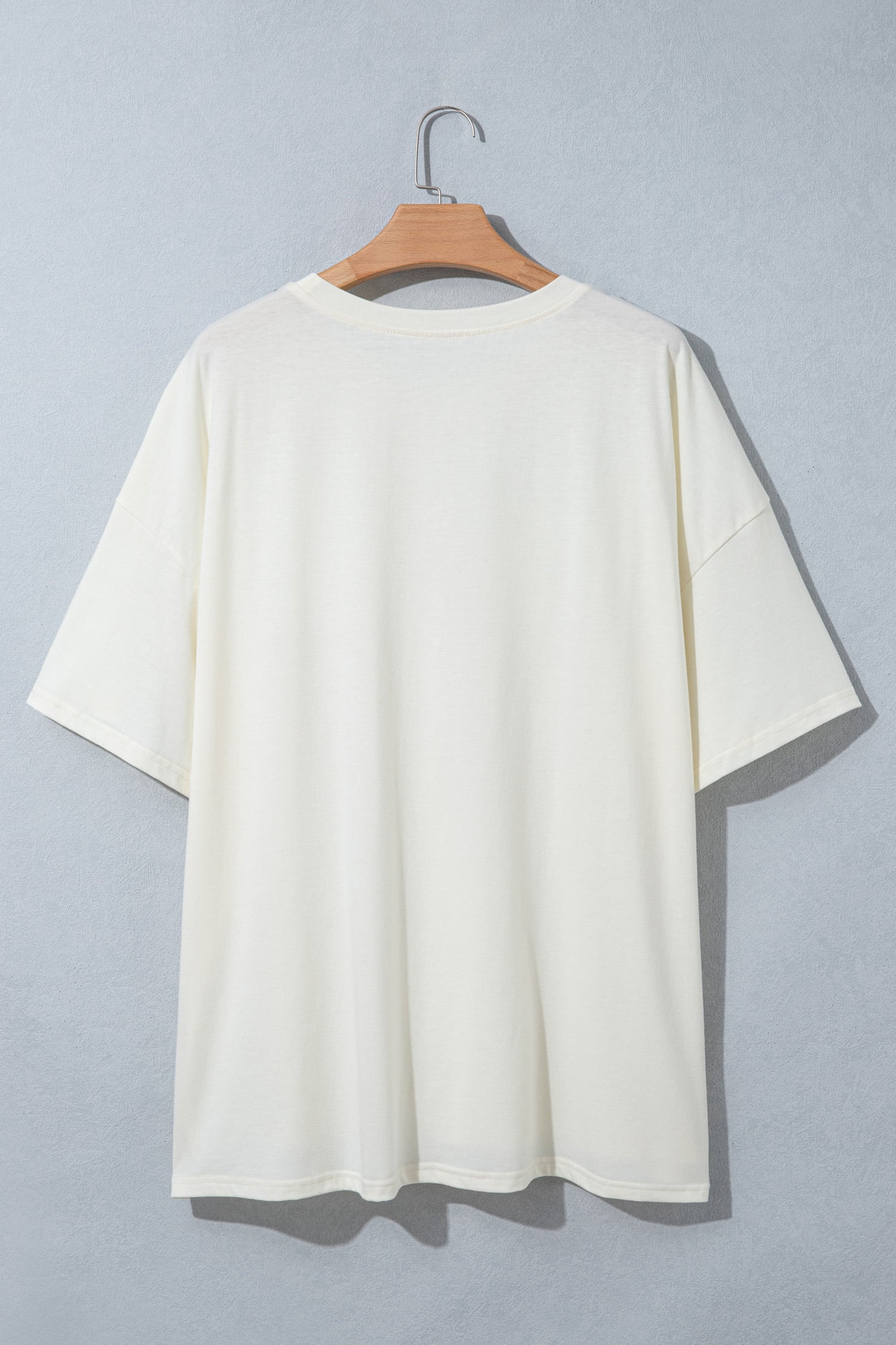 White Distressed Flag Bow Patched Plus Size T Shirt