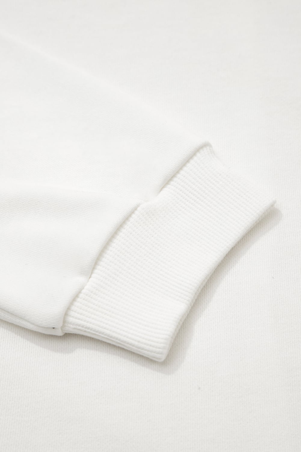 White Exposed Seam Detail Color Block Patch Pocket Drop Shoulder Sweatshirt