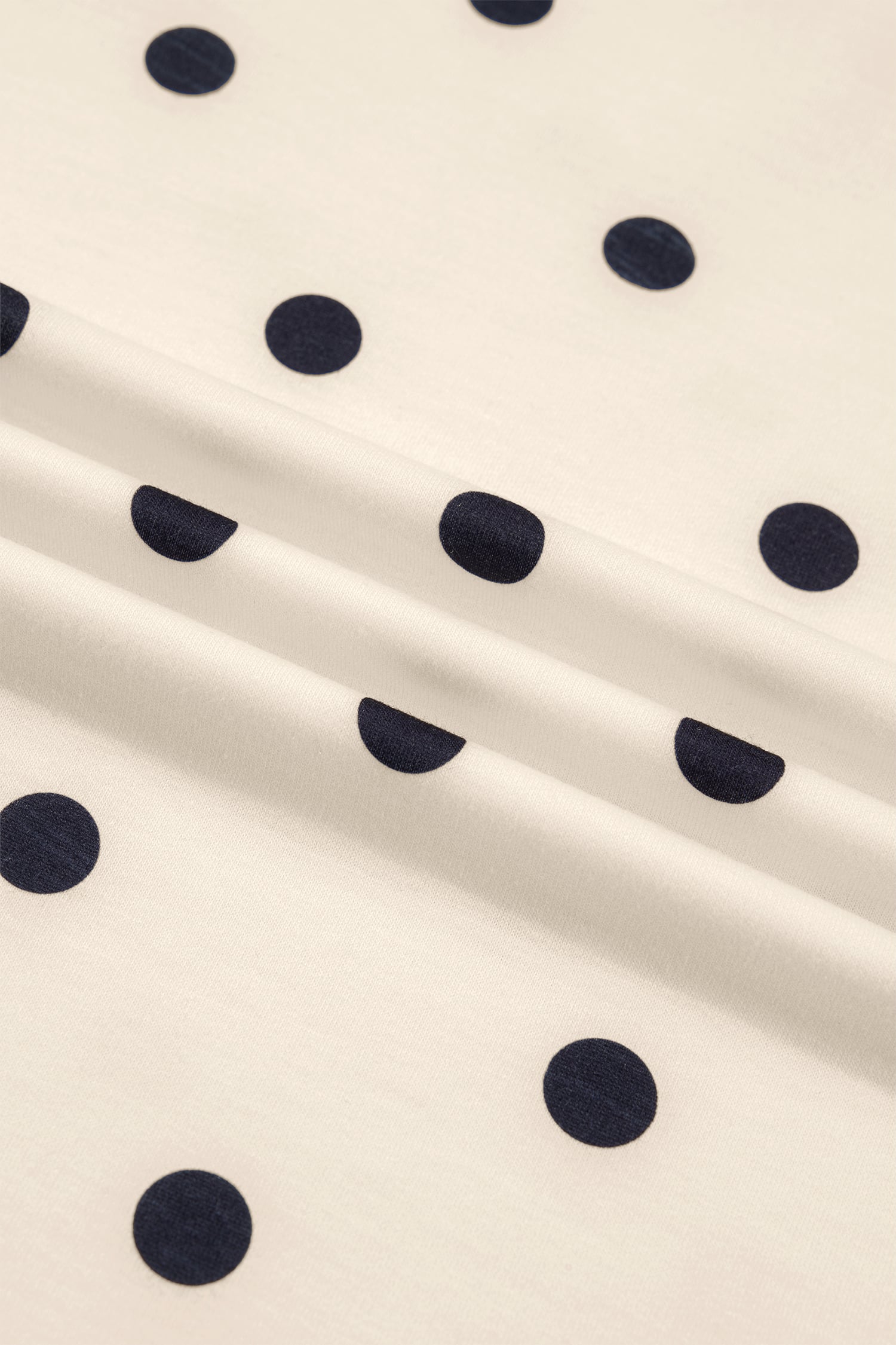 White Polka Dot Short Sleeve Loose Top Drawstring Shorts Set