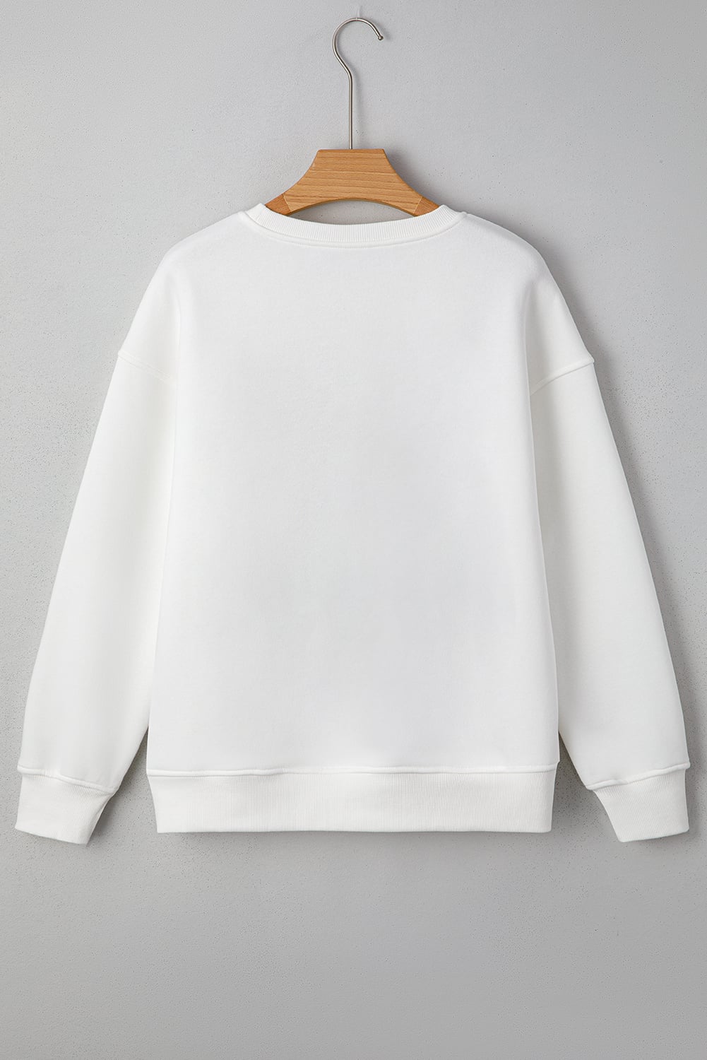 White FARM FRESH PUMPKINS Embroidered Graphic Thanksgiving Holiday Sweatshirt