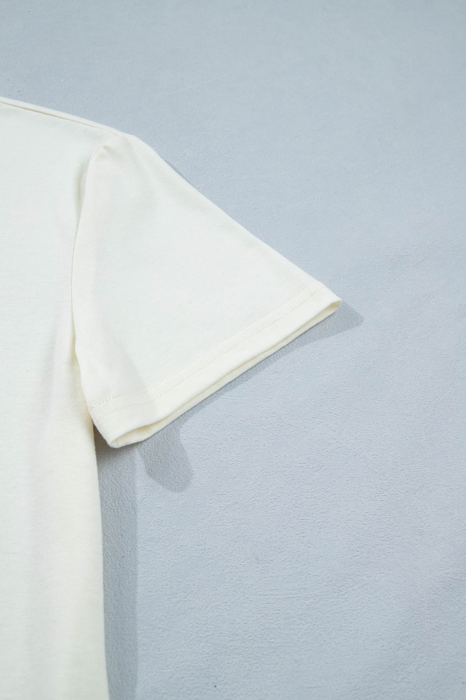 White Fish Print Short Sleeve Round Neck T Shirt