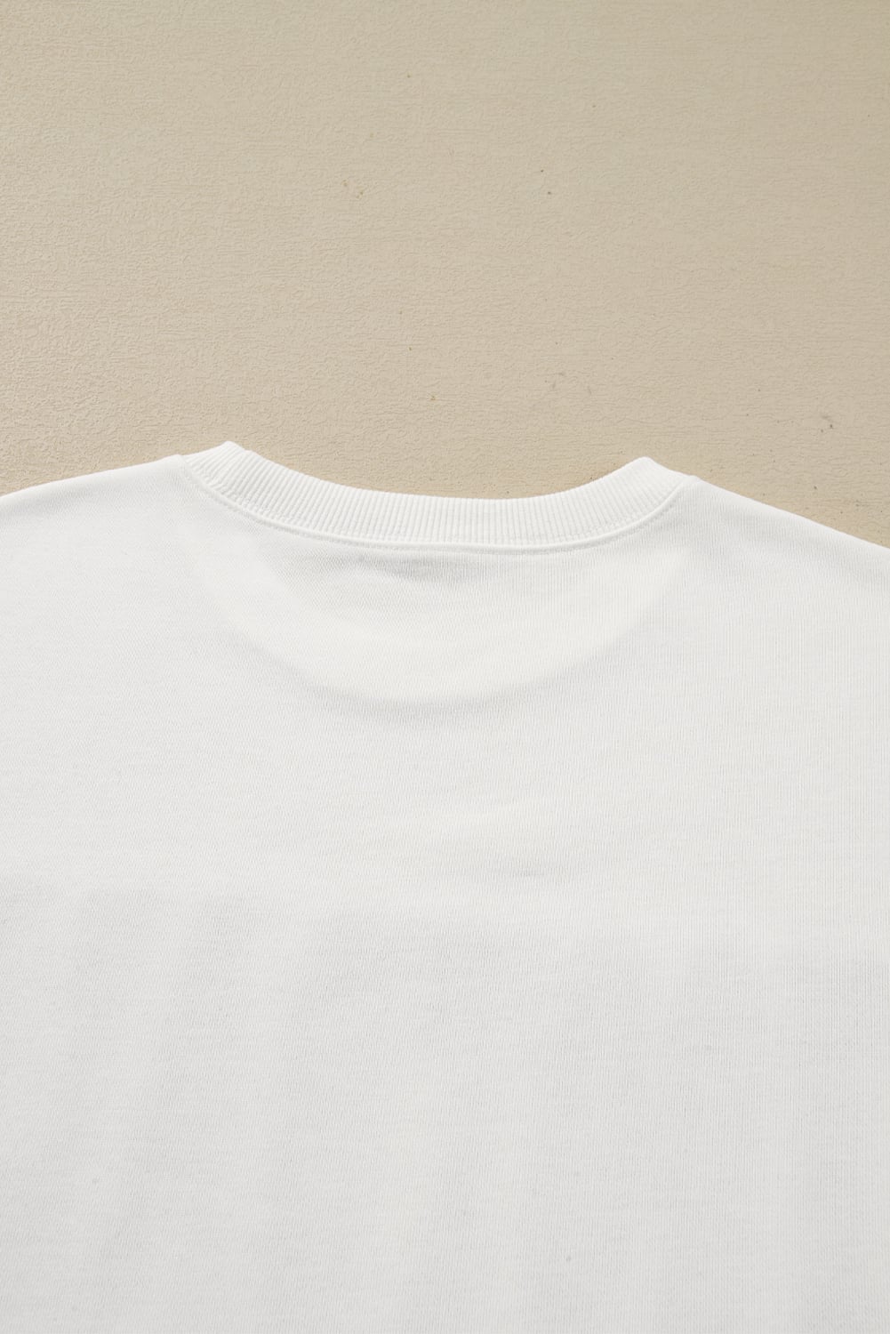 White FOOTBALL 3D Letter Graphic Crew Neck Sweatshirt