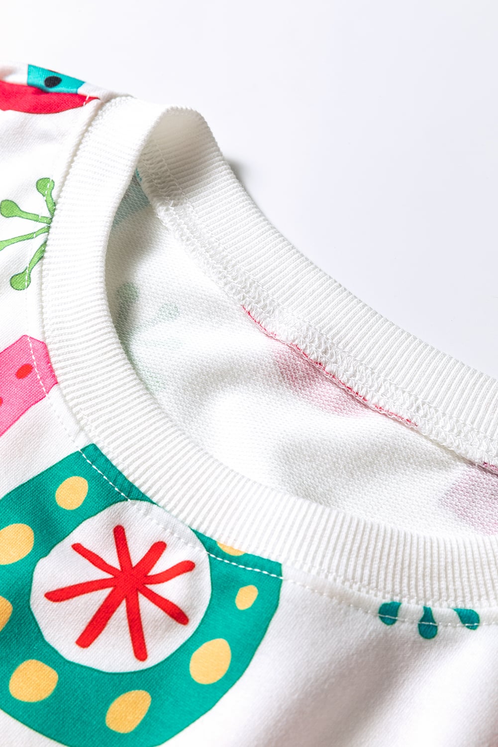 White Ho Ho Ho Christmas Fashion Print 2pcs Lounge Short Set