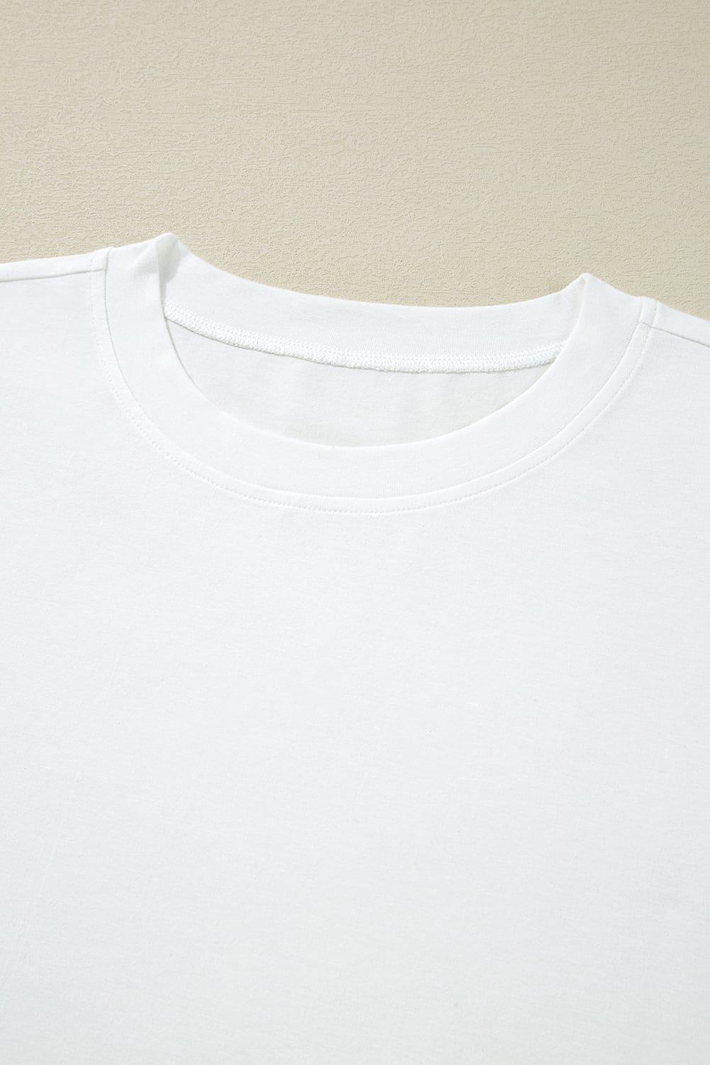 White Lace Long Sleeve Insert Drop Shoulder Tee