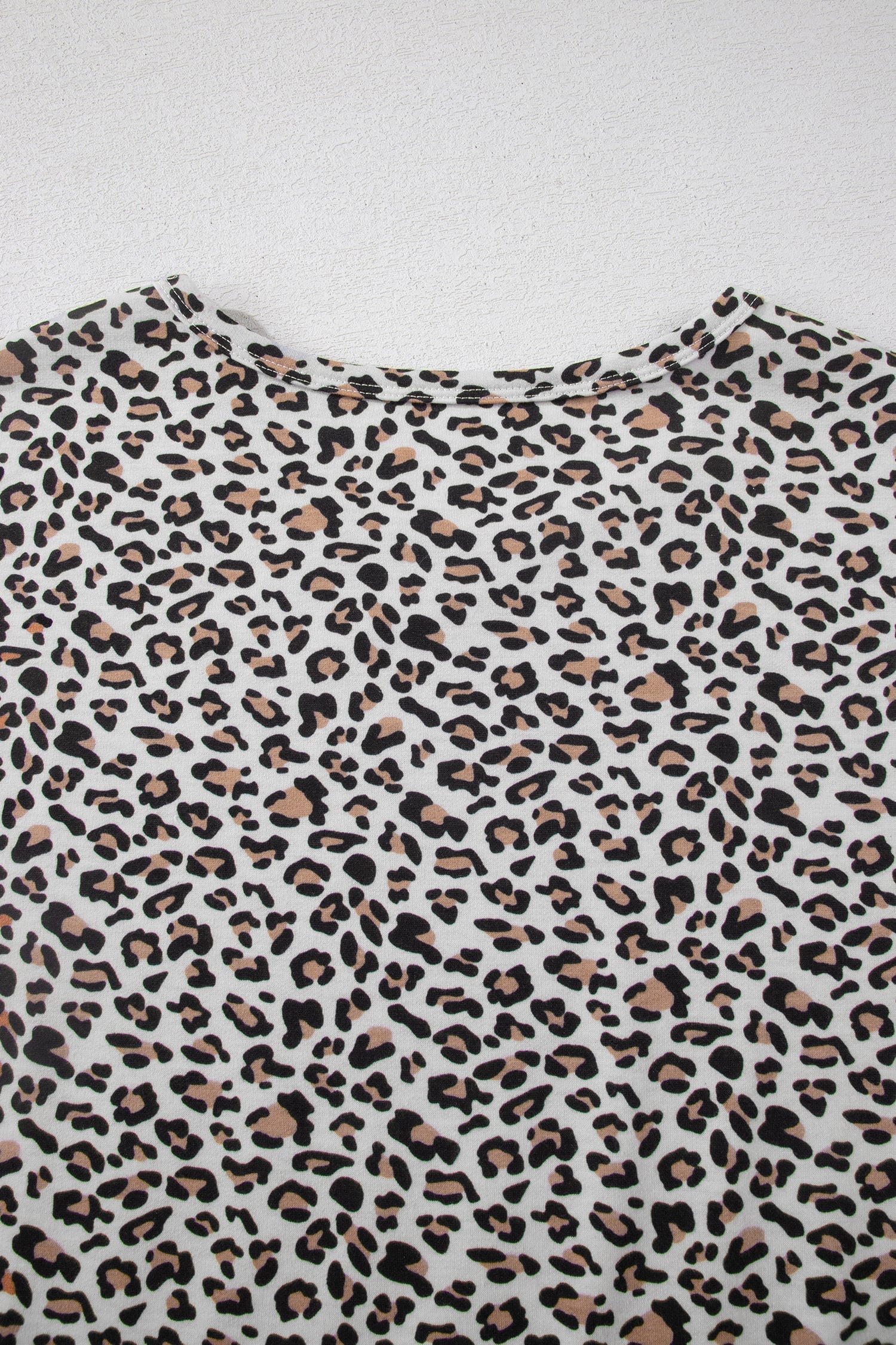 White Leopard High-Low Loose Tee Ankle Length Pants Set