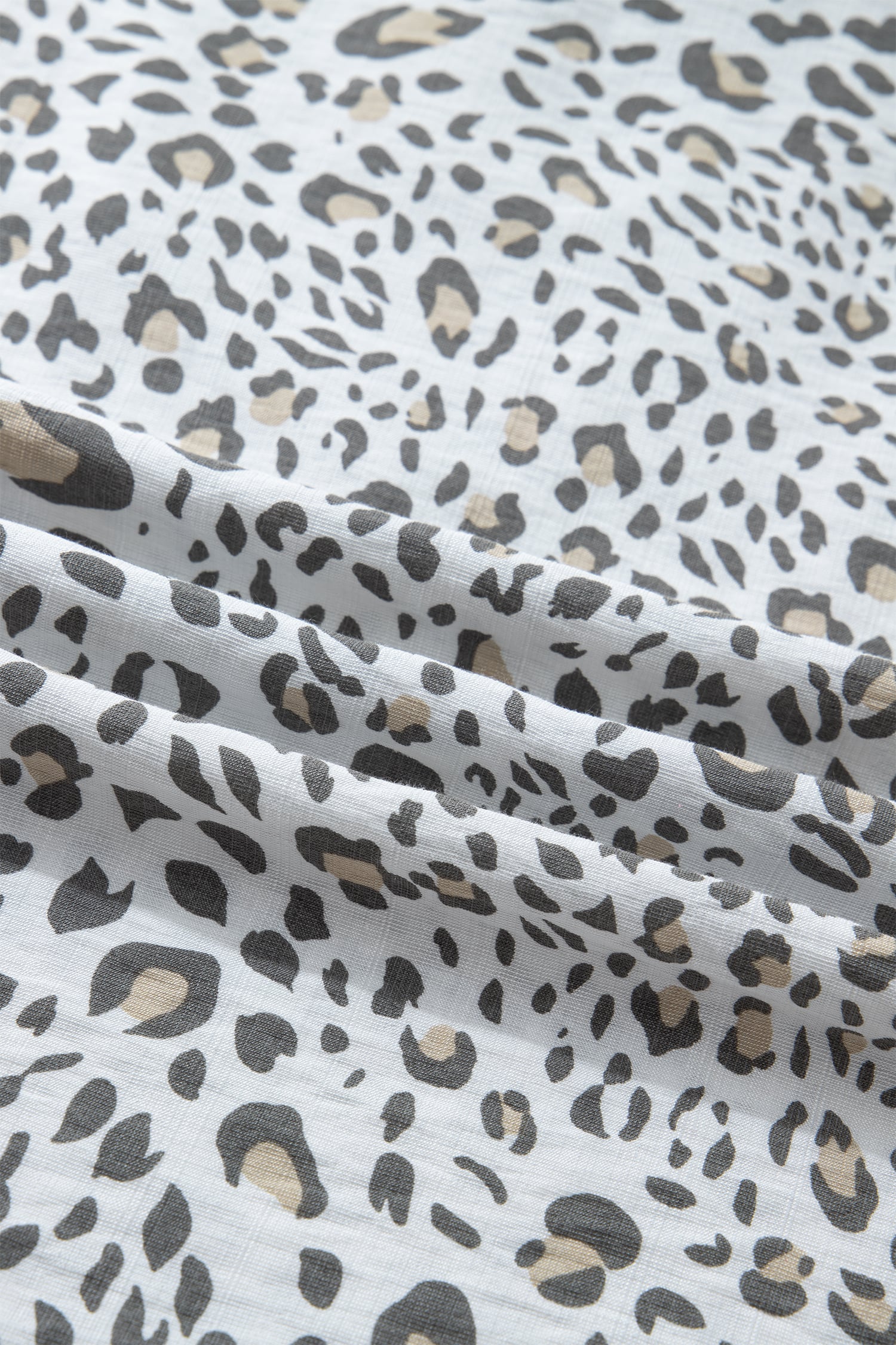 White Leopard Printed Color Block Patchwork V Neck Cap Sleeve Blouse