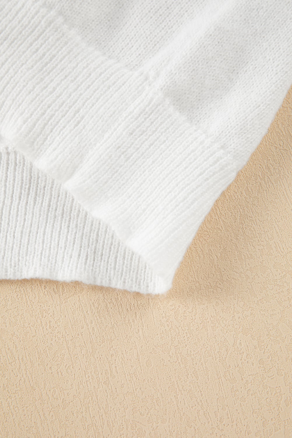 White Merry & Bright Round Neck Casual Sweater