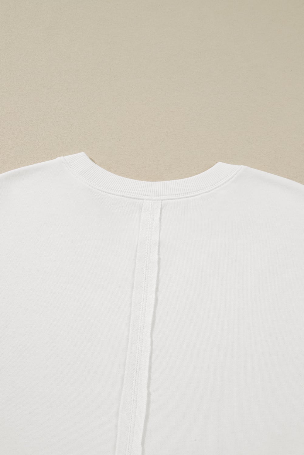 White Plus Size Exposed Seam Detail Contrast Dot Floral Patchwork Sleeve Sweatshirt