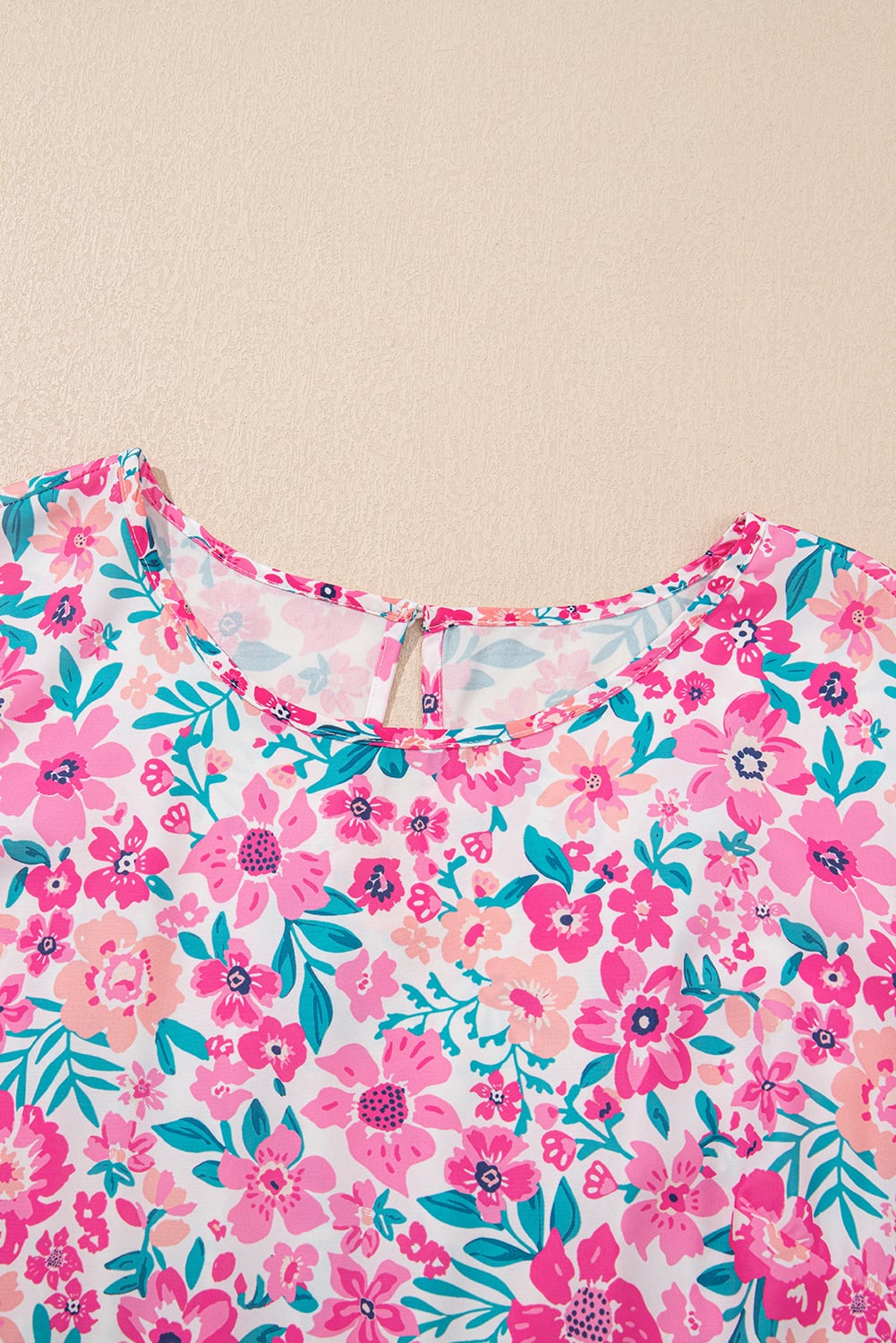 White Plus Size Floral Print Frilled Short Sleeve Flare Dress