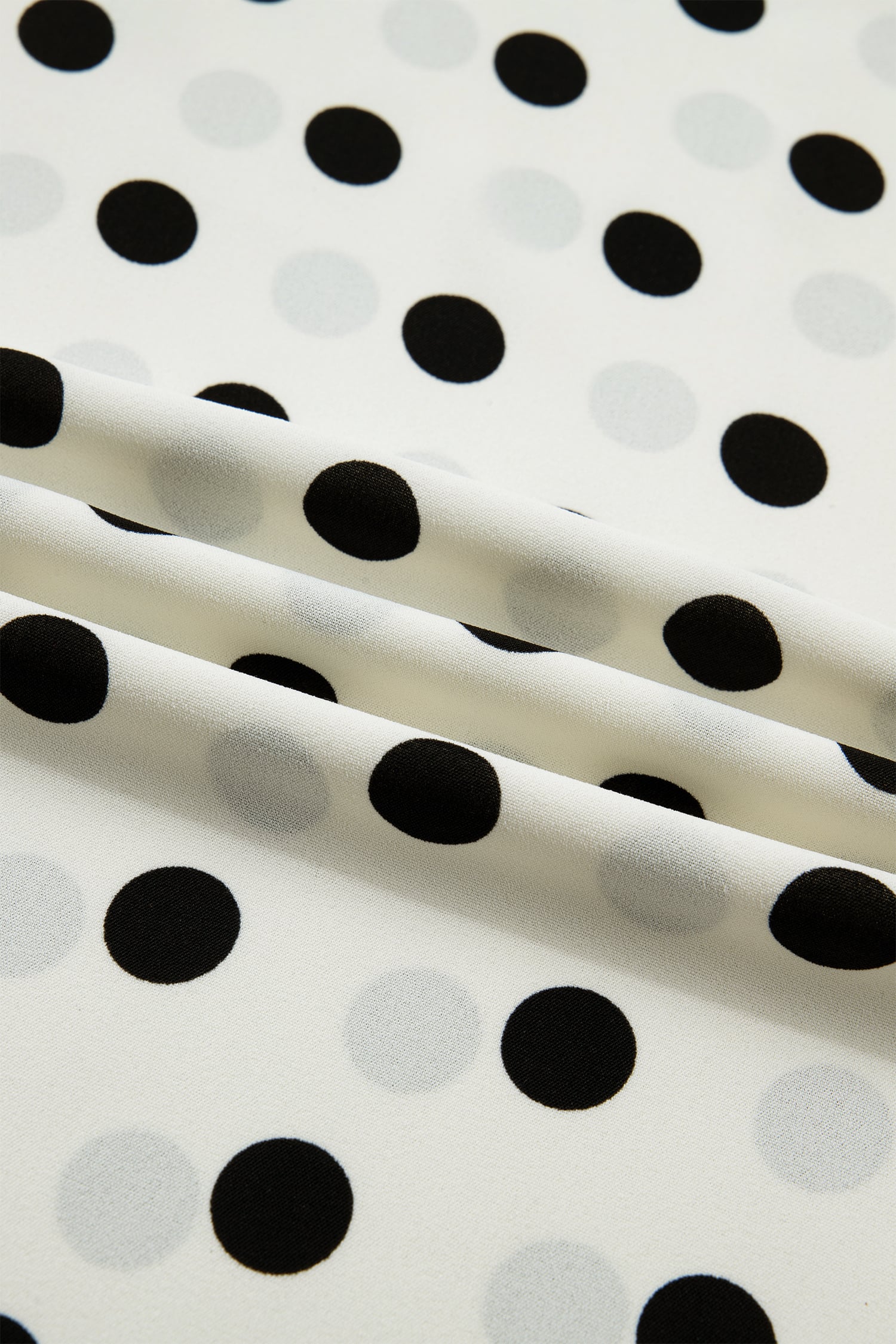 White Plus Size Polka Dot Print Patch Pocket Womens Shift Pants
