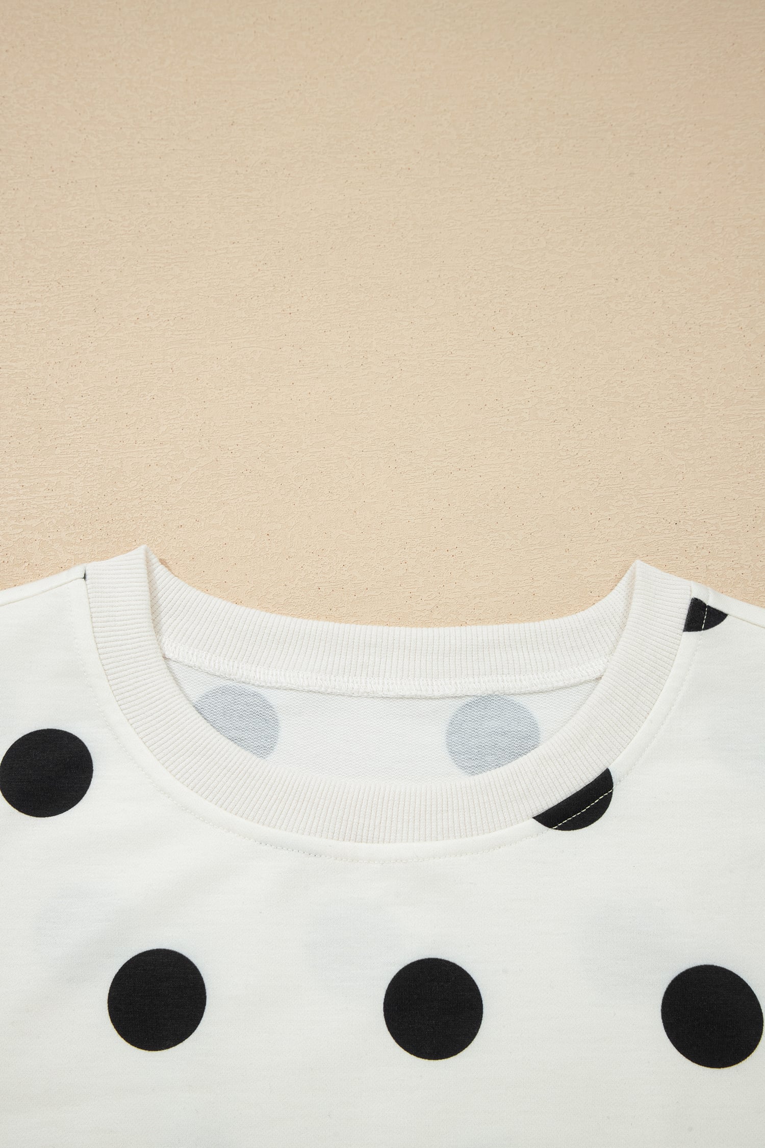 White Ribbed Trim Polka Dot Print Tank Split Mini Skort 2pcs Set