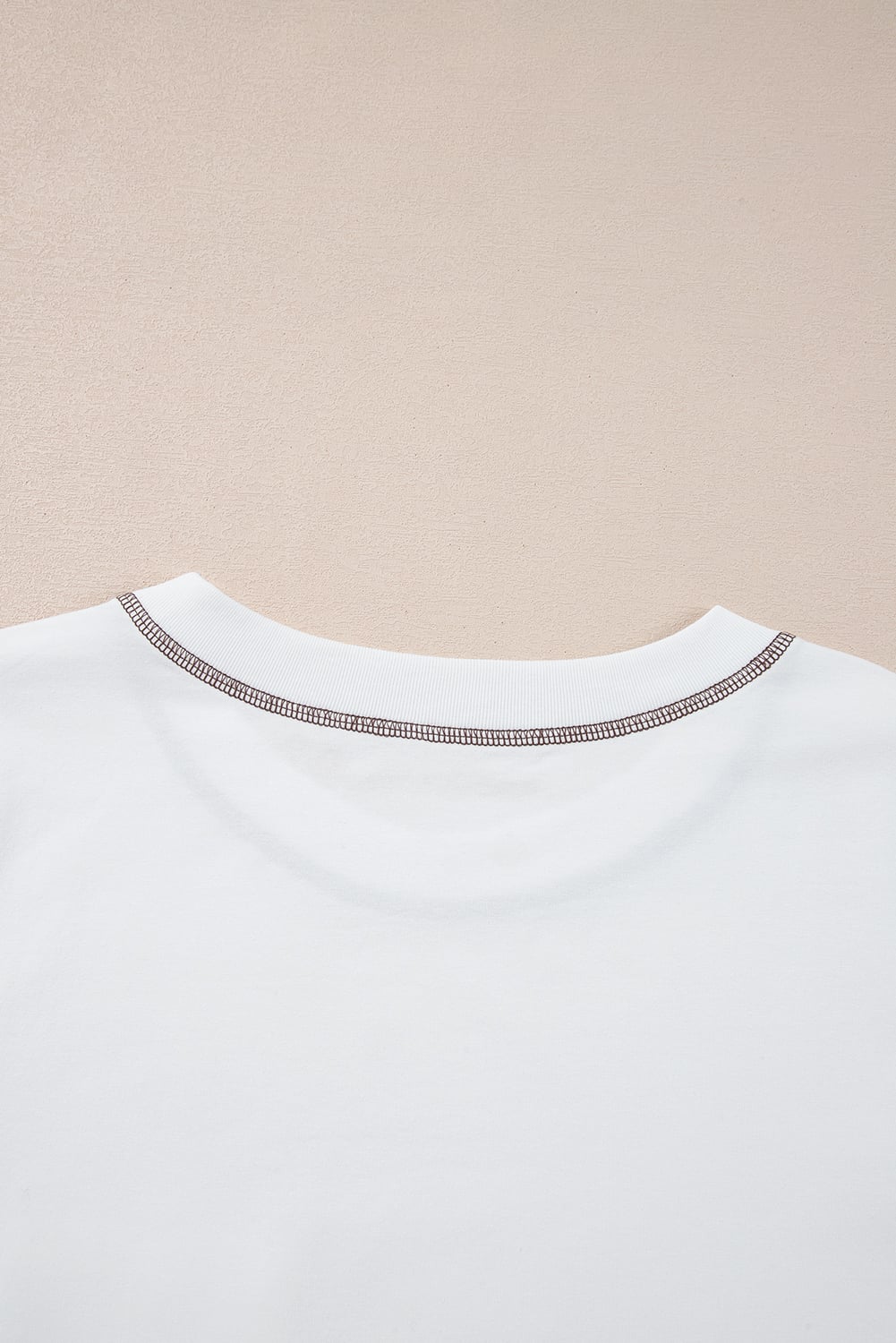 White RODEO Horseshoe Embroidered Patch Pocket T Shirt