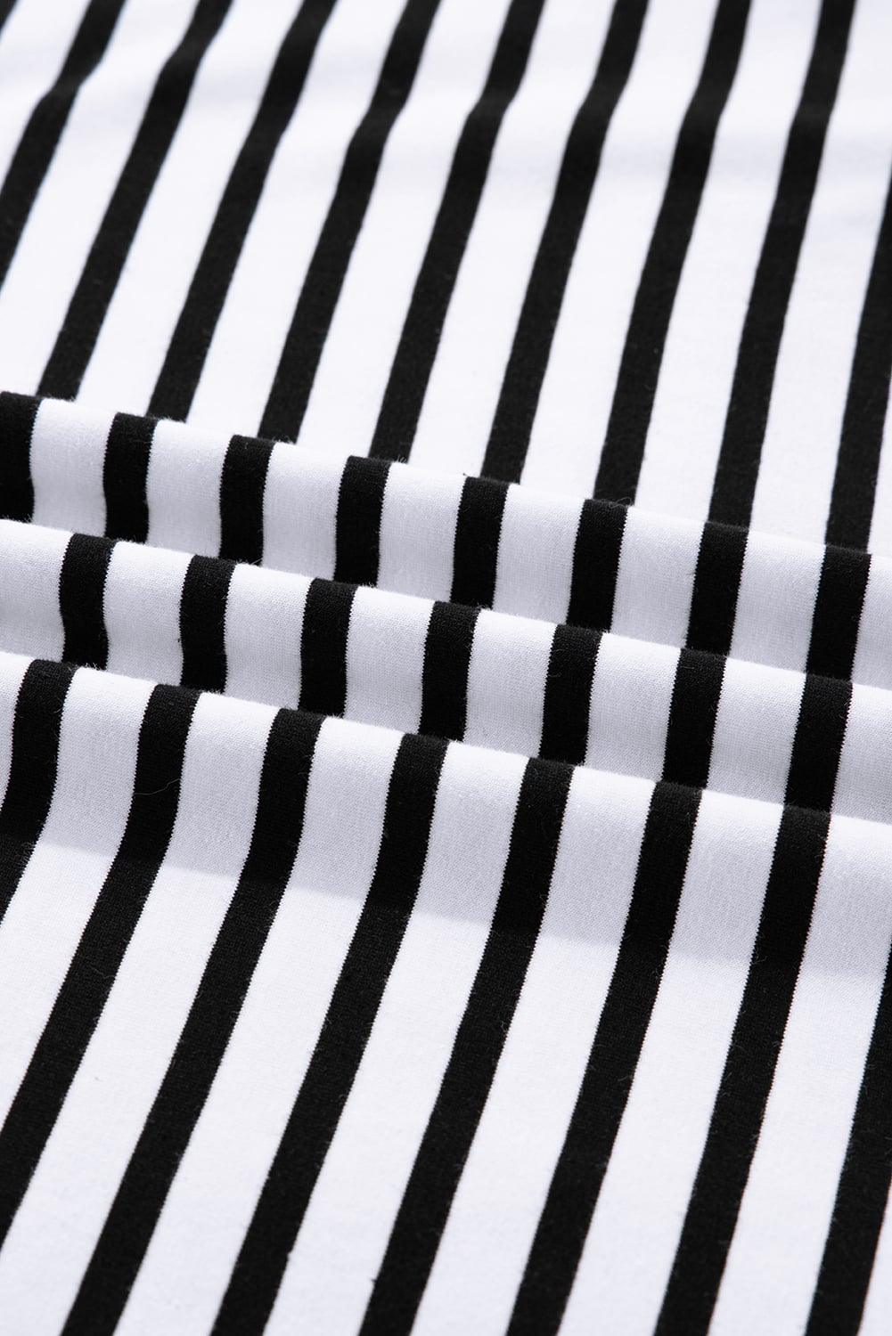 White Stripe Buttoned Front Collared Long Sleeve T Shirt Dress with Pockets