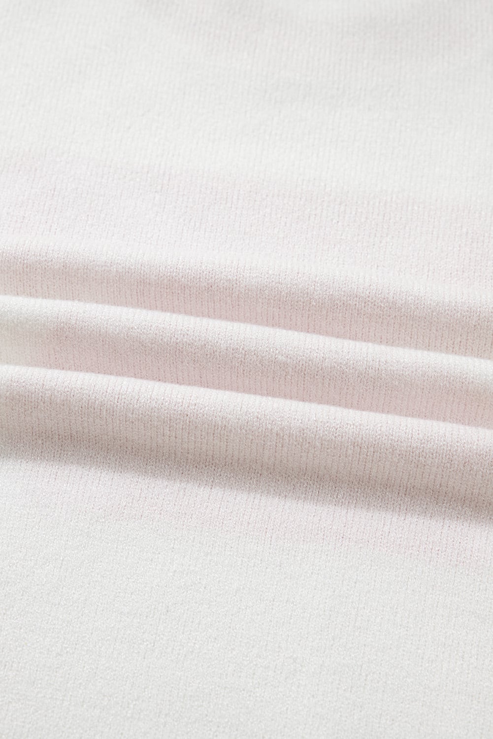 White Striped Trim Bow Graphic Round Neck Drop Shoulder Sweater