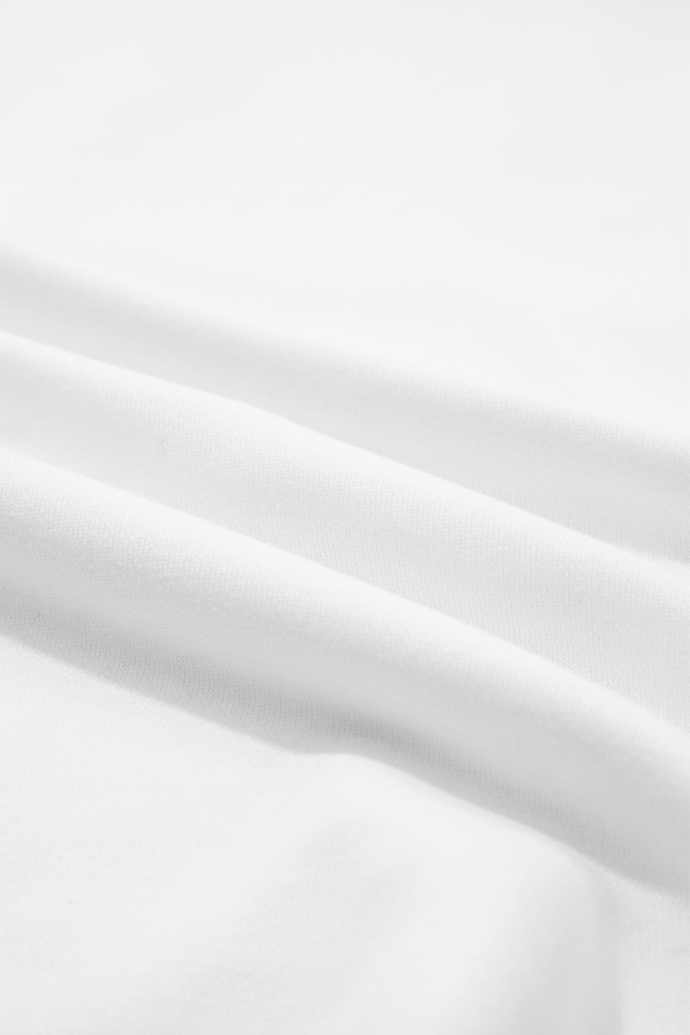 White Textured Raw Seam Plus Size Pullover Top and Drawstring Pants Set