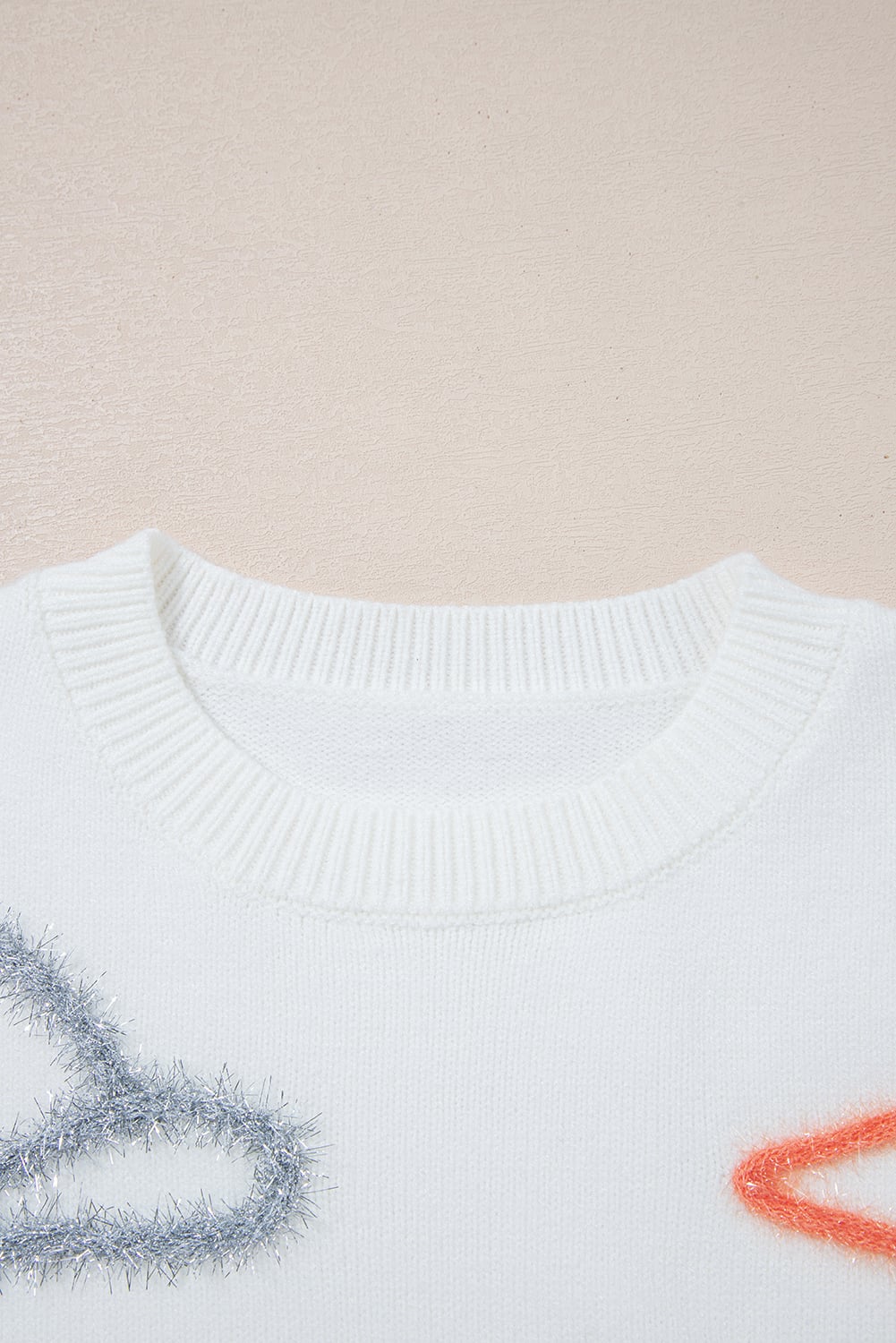 White Tinsel Western Boots Horseshoe Star Knit Crew Neck Sweater