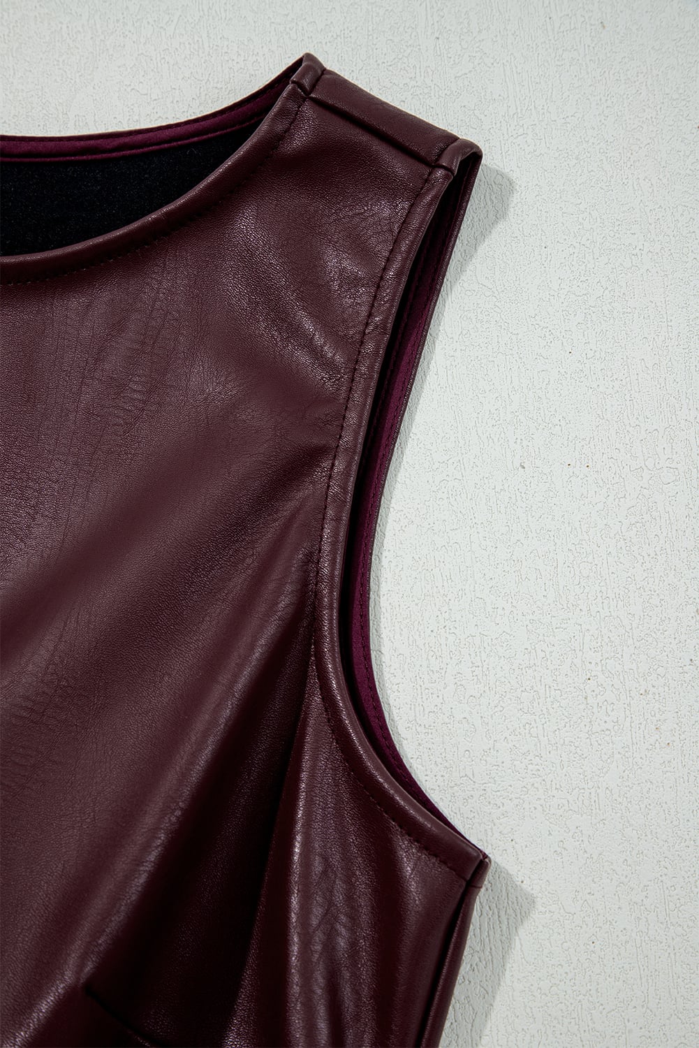 Wild Ginger  Vegan Leather Sleeveless Mini Dress
