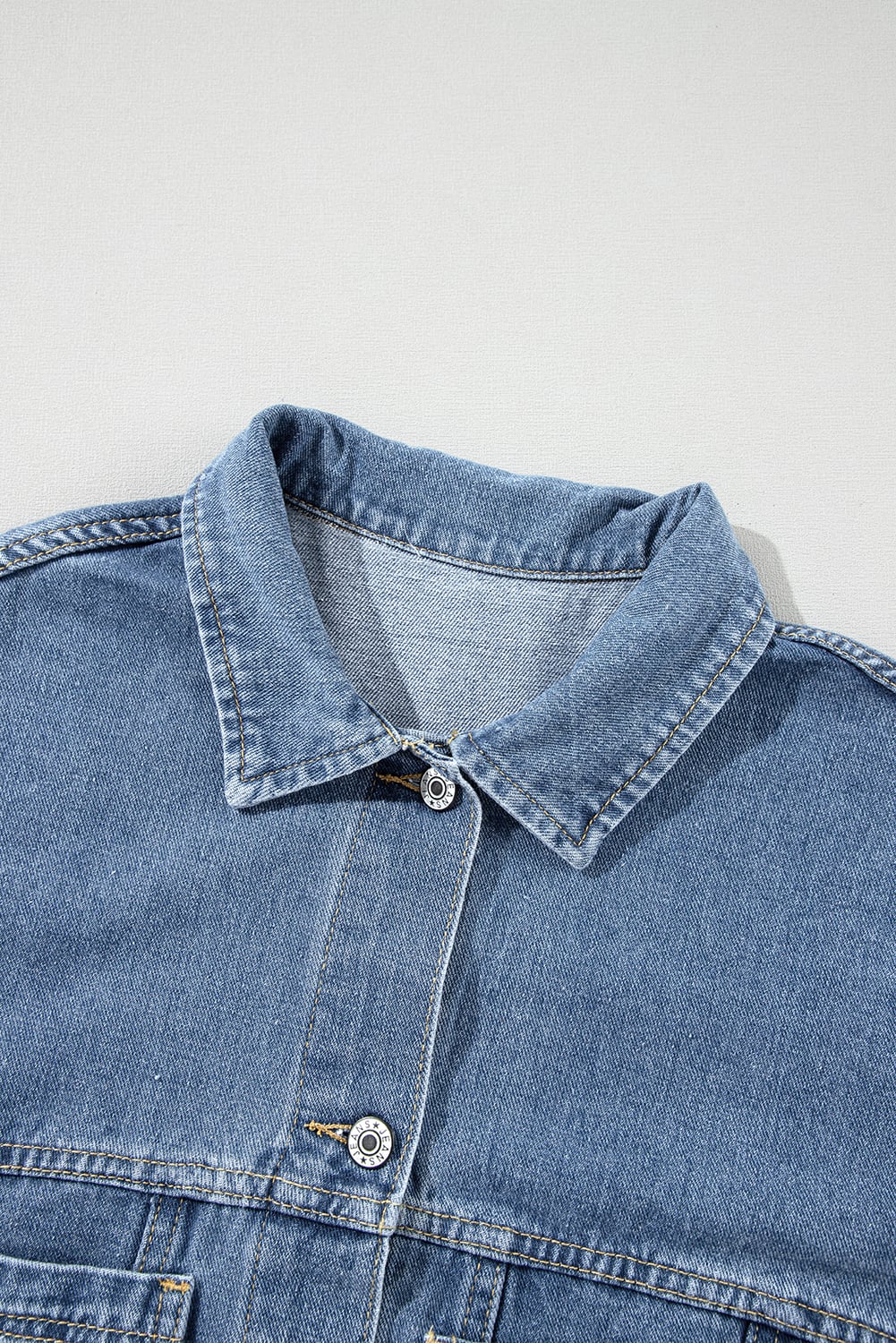 Wild Wind Washed Oversize Pocketed Denim Jacket
