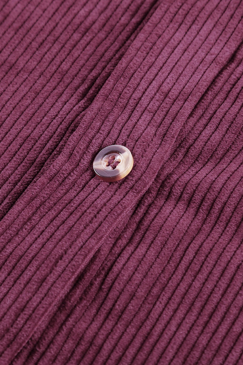 Wine Fiery Red Corduroy Button Pocket Shirt