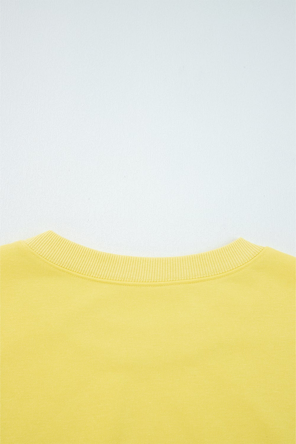 Yellow Cream Drop Shoulder Puff Sleeve Crop Pullover Drawstring Wide Leg Pants Set