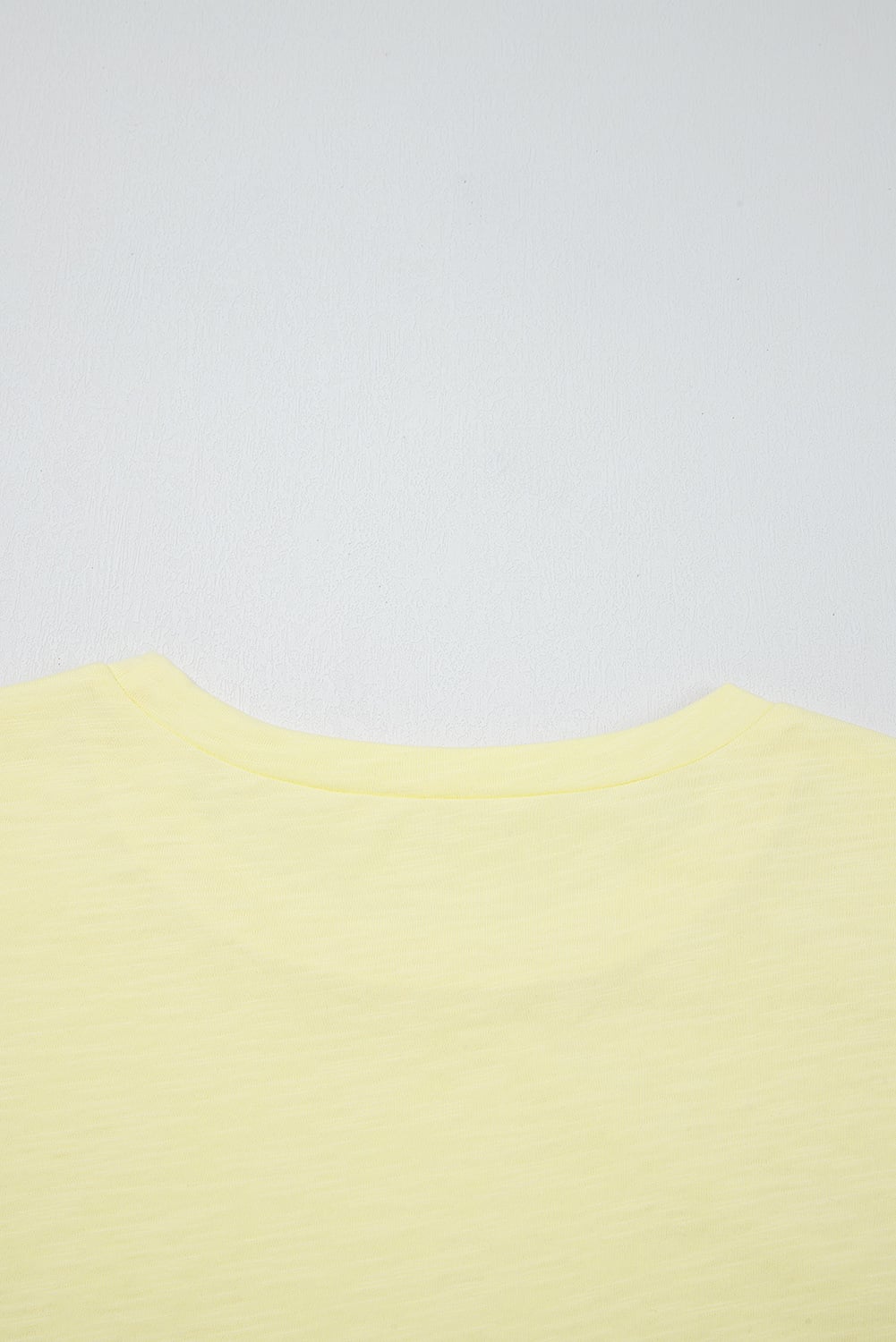 Yellow Cream Lace Patchwork Cap Sleeve Round Neck T Shirt