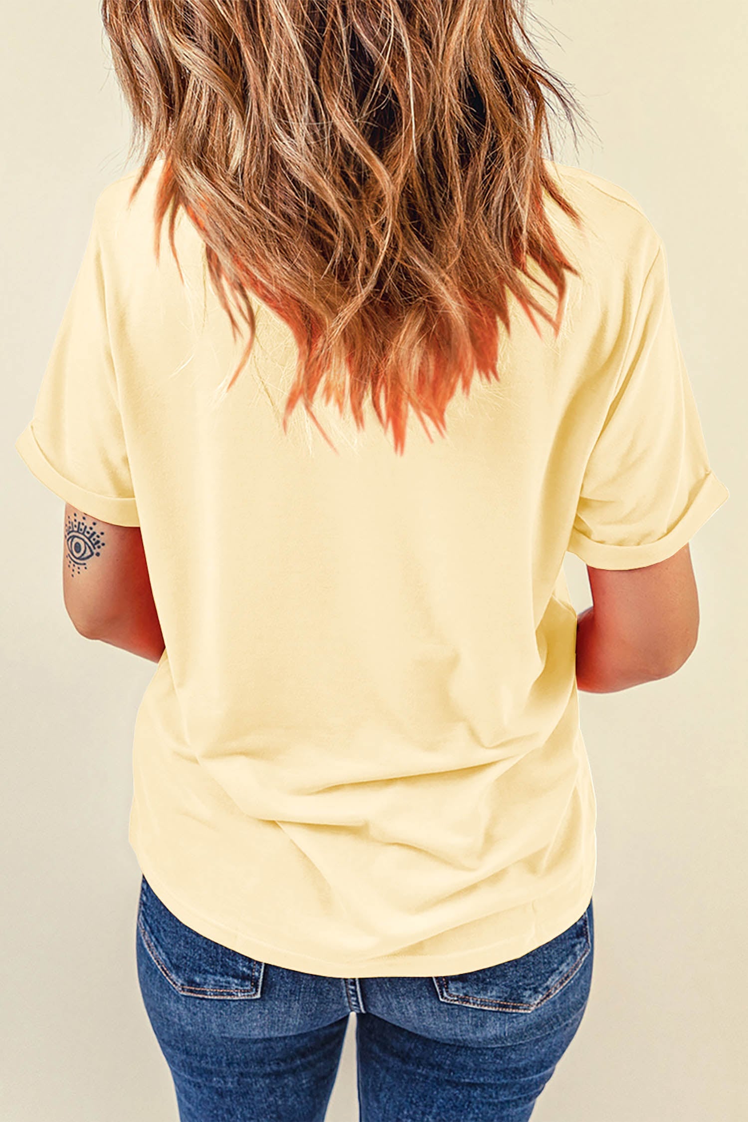 Yellow Cream OH MY SARDINE Lemon Fish Printed T Shirt