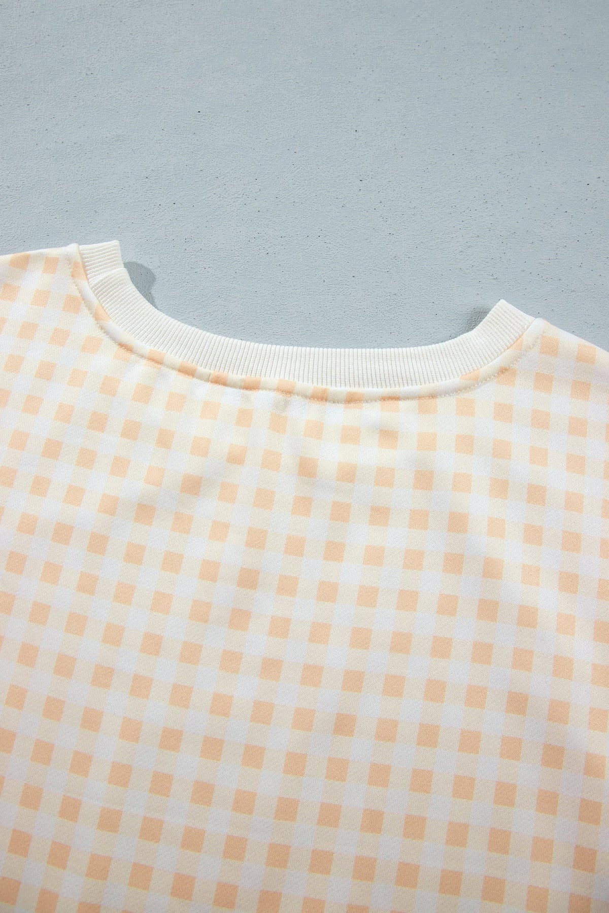 Yellow Gingham Loose Pullover Top Drawstring Shorts Plus Size Set