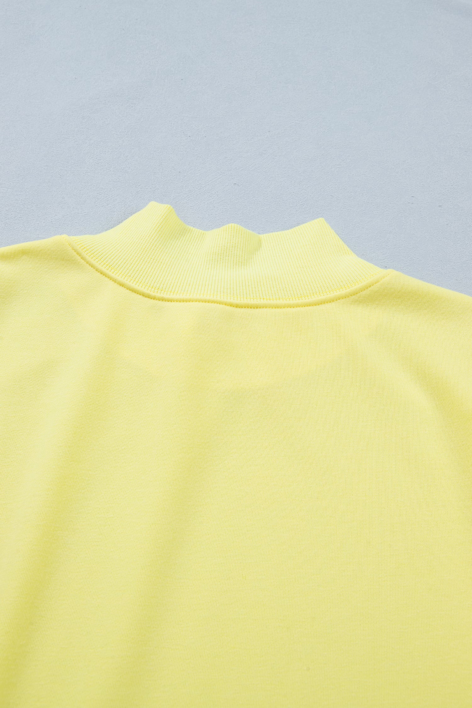 Yellow Solid Color High Neck Cap Sleeve Loose Top